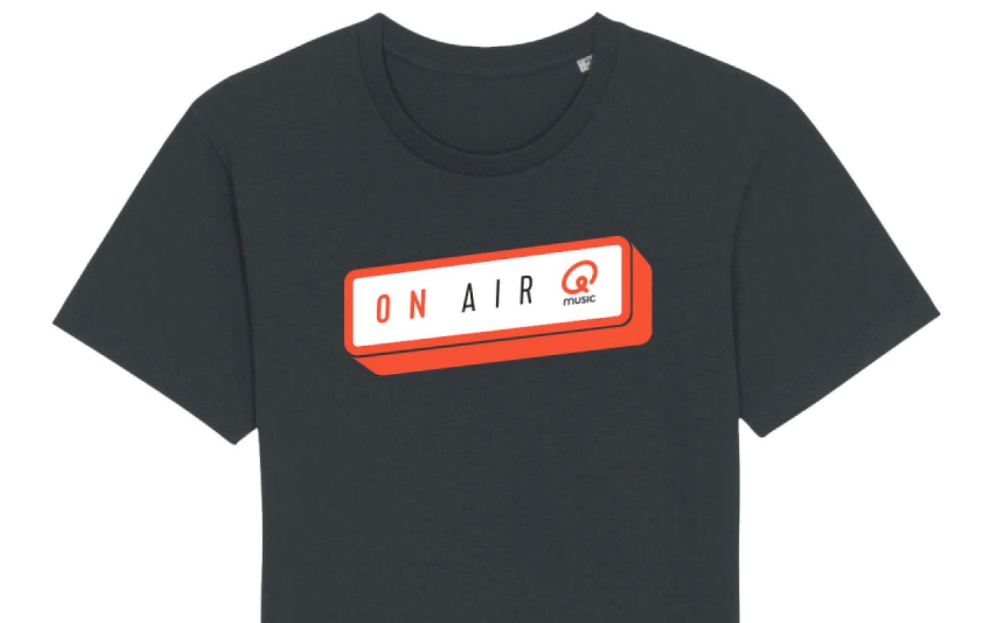 T-shirt - Qmusic On Air (groot) - zwart - afbeelding 2