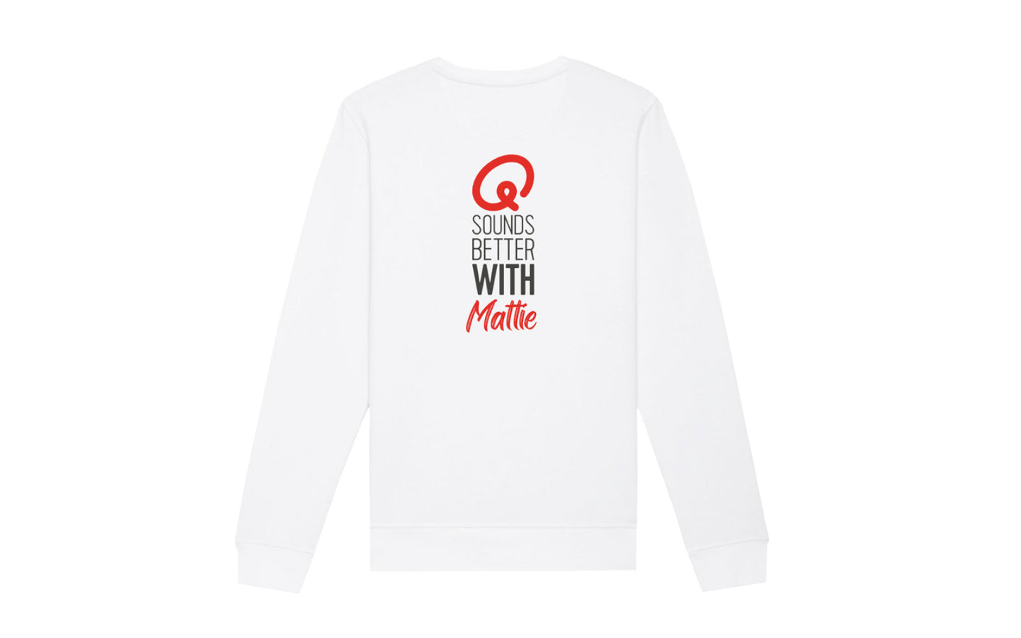 Sweater - Q Sounds Better With You - gepersonaliseerd - wit - afbeelding 3