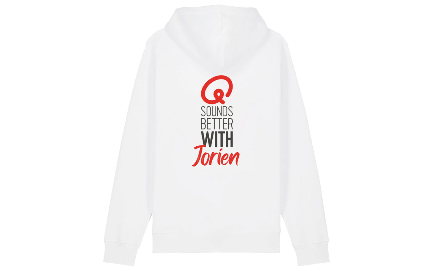 Hoodie - Q Sounds Better With You - gepersonaliseerd - wit - afbeelding 5