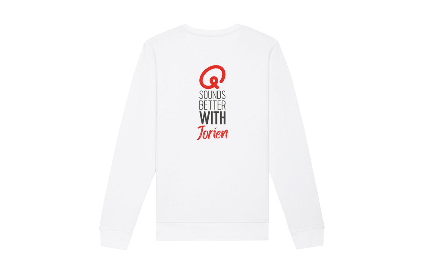 Sweater - Q Sounds Better With You - gepersonaliseerd - wit - afbeelding 5