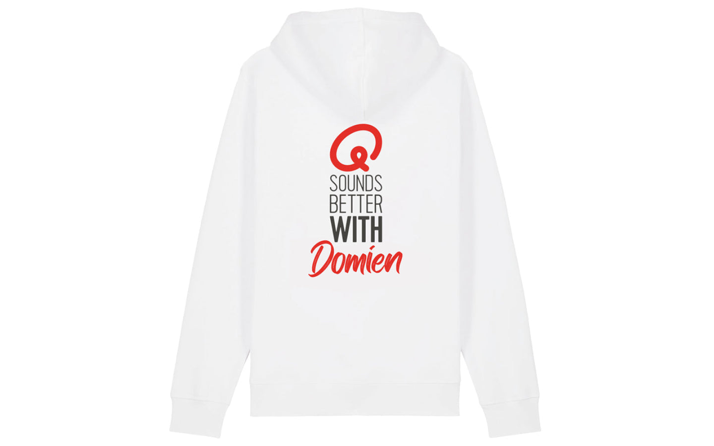 Hoodie - Q Sounds Better With You - gepersonaliseerd - wit - afbeelding 6