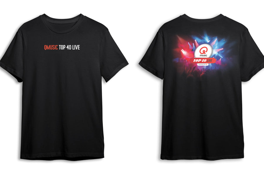 T-shirt Qmusic top 40 - zwart - afbeelding 1