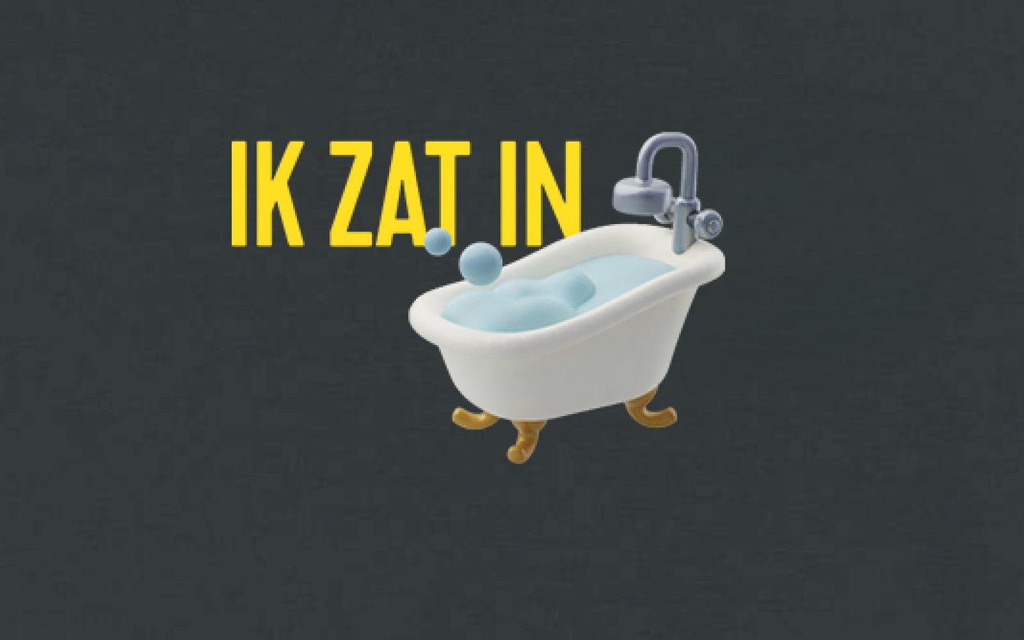 T-shirt 'Ik zat in bad' - afbeelding 2