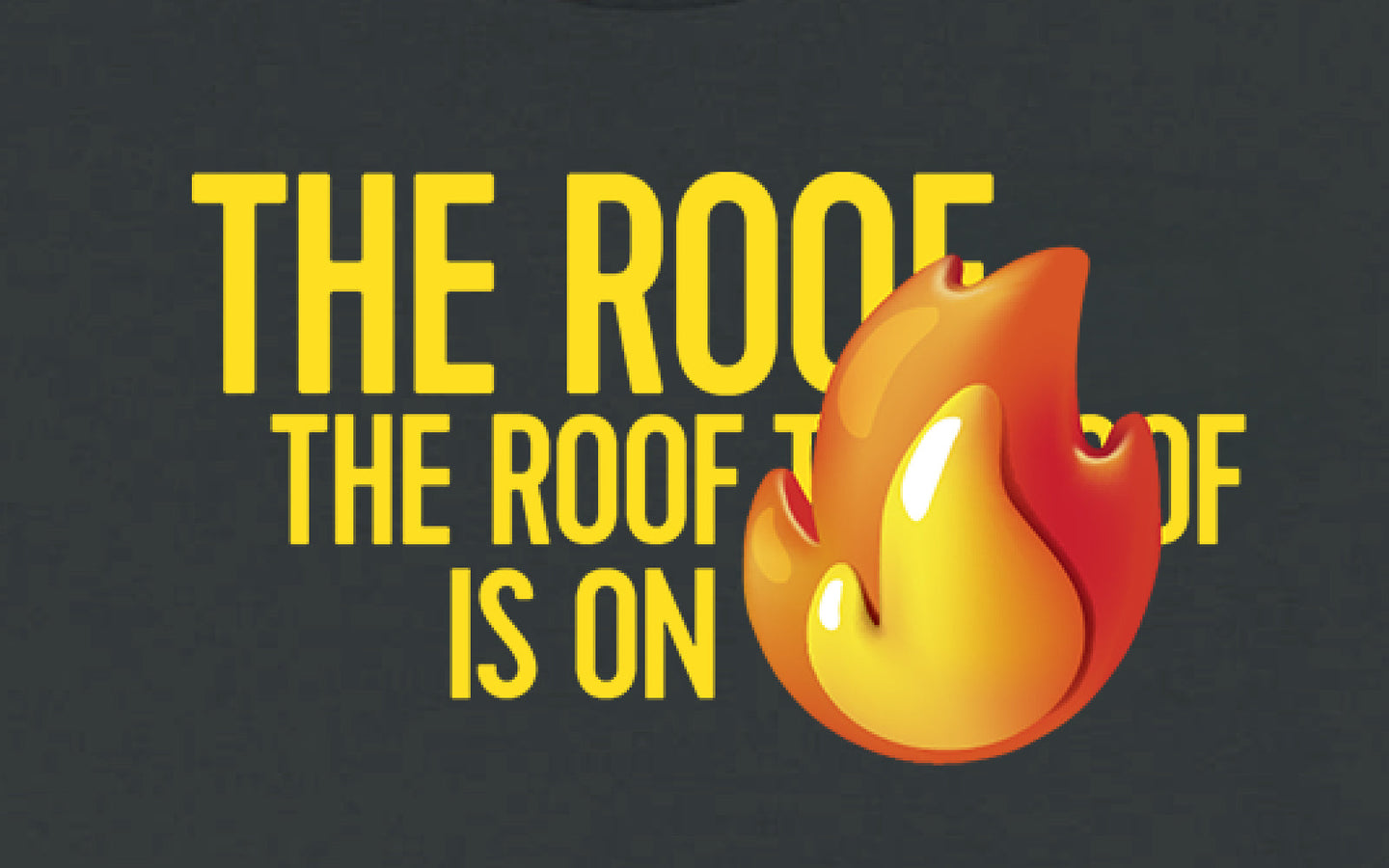 T-shirt 'The roof is on fire' - afbeelding 2