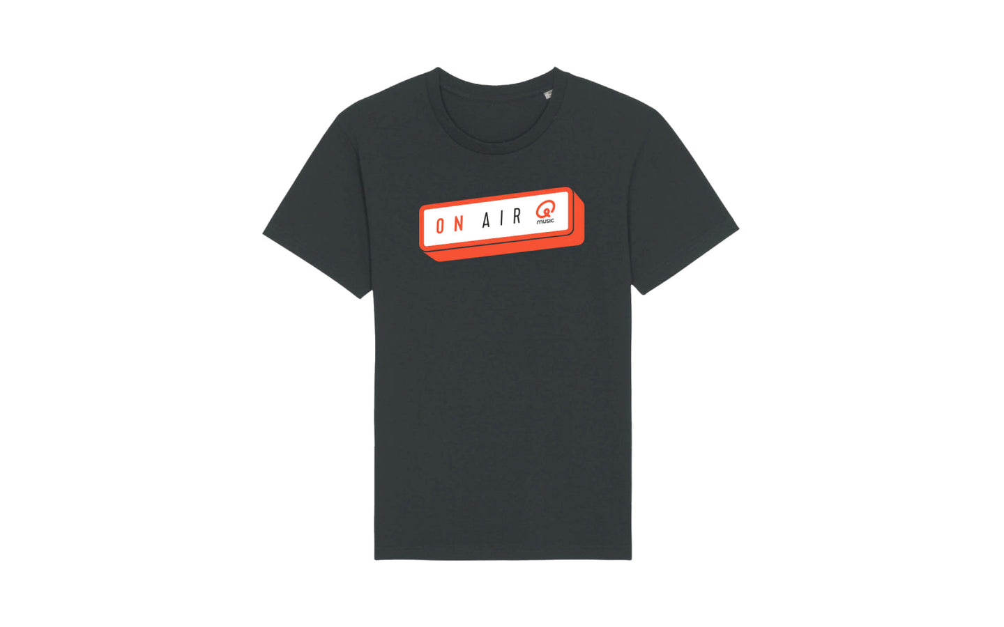 T-shirt - Qmusic On Air (groot) - zwart - afbeelding 1