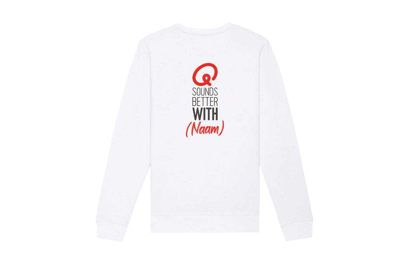Sweater - Q Sounds Better With You - gepersonaliseerd - wit - afbeelding 1